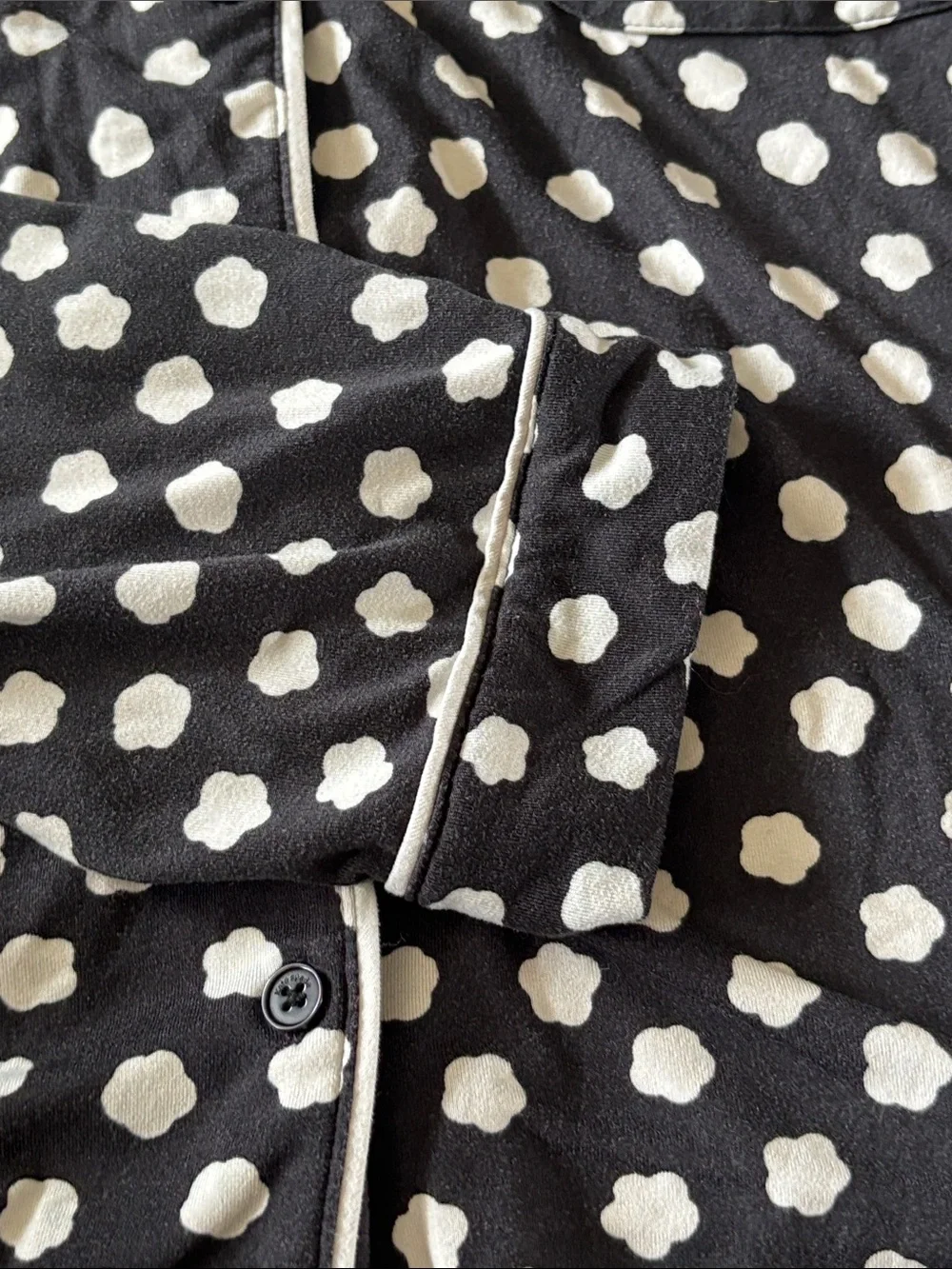 kate spade Black and White cloud Dot Pajama Set